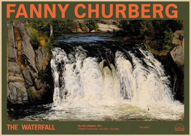 Fanny Churberg The Waterfall No2 - Juliste