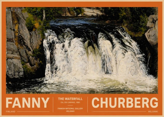 Fanny Churberg The Waterfall No5 - Juliste