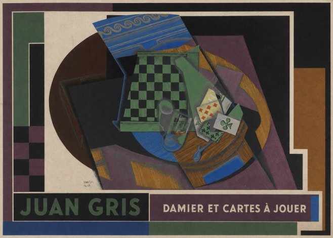 Juan Gris Damier Et Cartes À Jouer No2 - Juliste