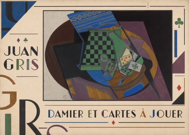 Juan Gris Damier Et Cartes À Jouer No5 - Juliste