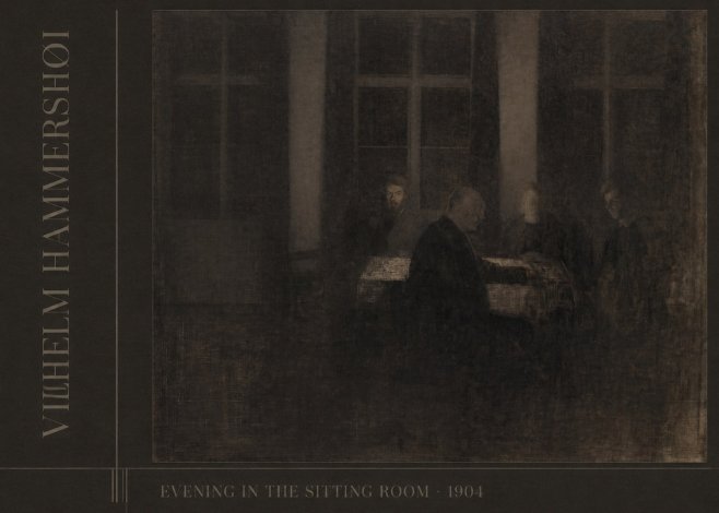Vilhelm Hammershøi Evening in the Sitting Room No2 - Juliste