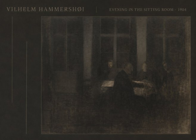 Vilhelm Hammershøi Evening in the Sitting Room No3 - Juliste