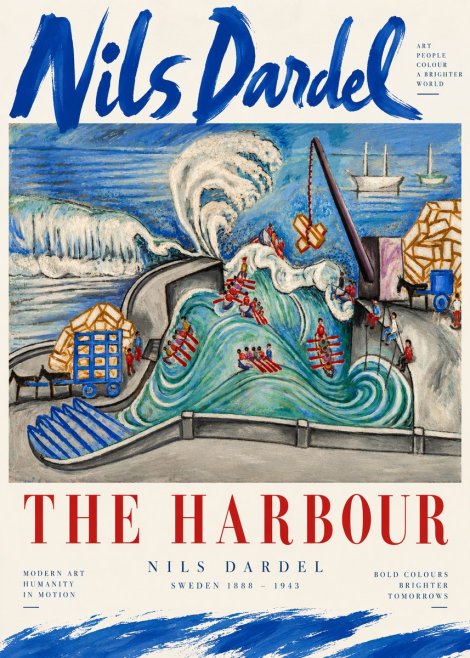 Nils Dardel The Harbour No6 - Juliste
