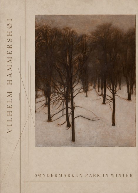 Vilhelm Hammershøi Søndermarken Park in Winter No2 - Juliste