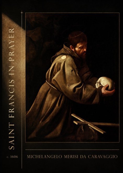 Michelangelo Merisi da Caravaggio Saint Francis in Prayer II No2 - Juliste