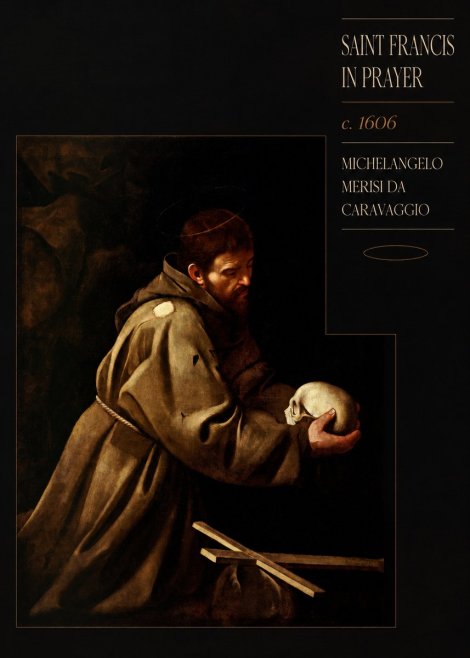 Michelangelo Merisi da Caravaggio Saint Francis in Prayer II No4 - Juliste