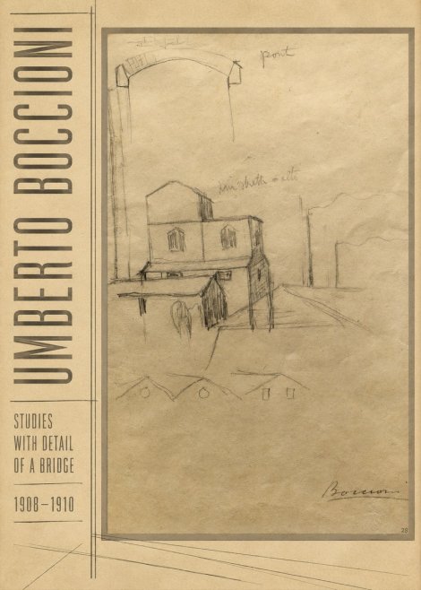 Umberto Boccioni Studies with Detail of a Bridige No5 - Juliste