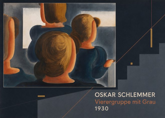 Oskar Schlemmer Vierergruppe Mit Grau No6 - Juliste