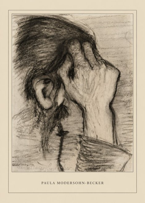 Paula Modersohn-Becker Head of a Girl with Rosary No4 - Juliste
