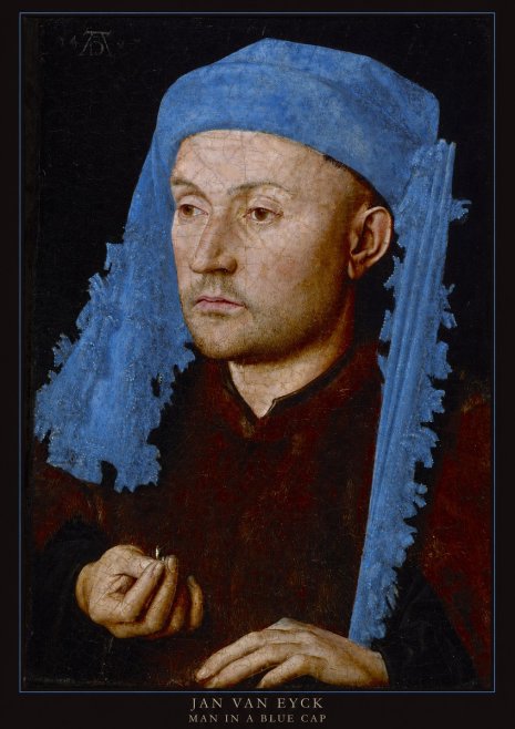 Jan van Eyck Man in a Blue Cap I No5 - Juliste