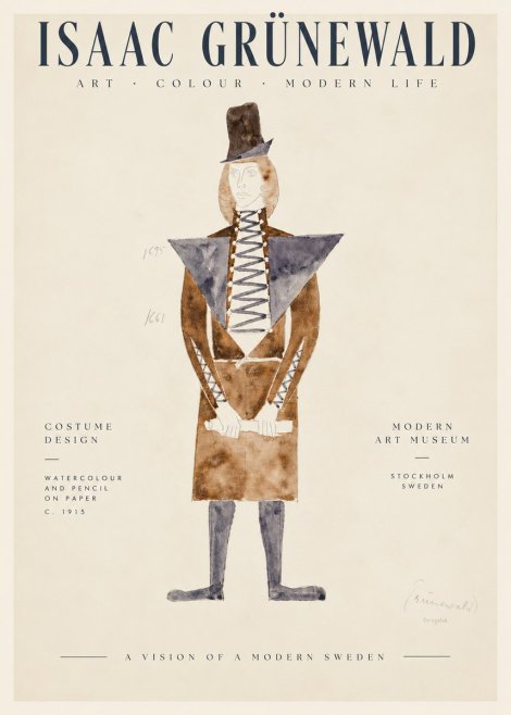 Isaac Grünewald Costume Design XIII No6 - Juliste
