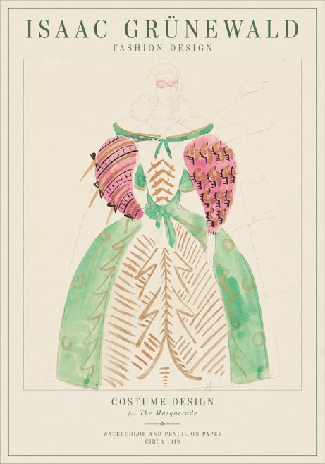 Isaac Grünewald Costume Design for the Masquerade No1 - Juliste