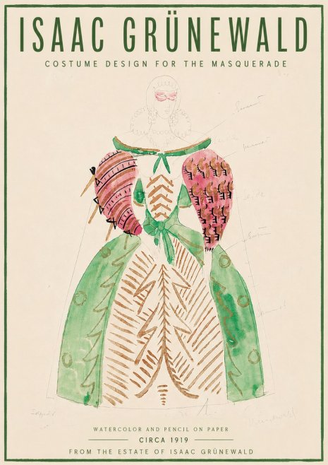 Isaac Grünewald Costume Design for the Masquerade No6 - Juliste