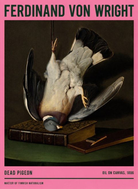 Ferdinand von Wright Dead Pigeon No2 - Juliste