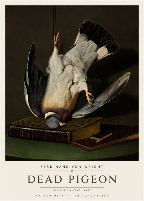 Ferdinand von Wright Dead Pigeon No4 - Juliste
