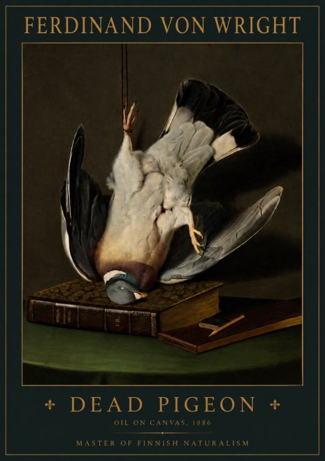 Ferdinand von Wright Dead Pigeon No5 - Juliste