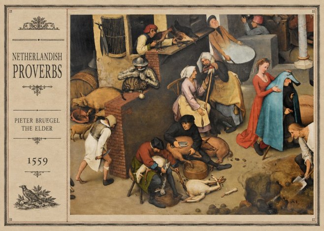 Pieter Bruegel Netherlandish Proverbs VIII No2 - Juliste