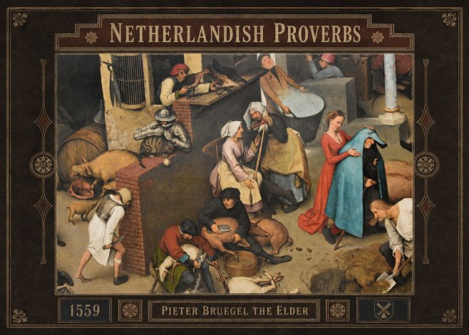 Pieter Bruegel Netherlandish Proverbs VIII No3 - Juliste