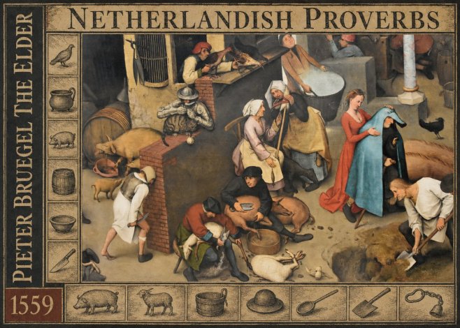 Pieter Bruegel Netherlandish Proverbs VIII No6 - Juliste
