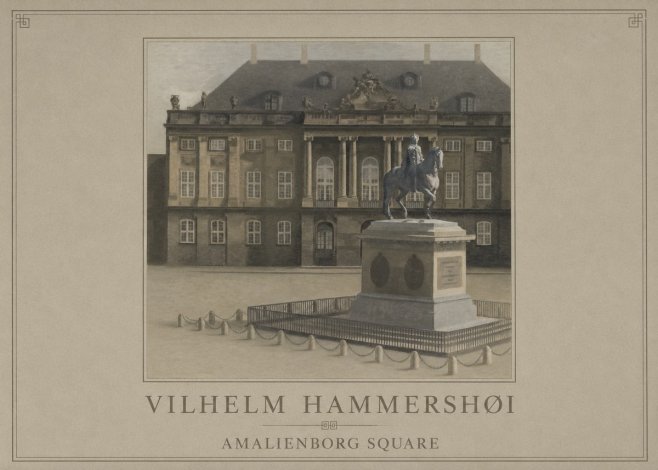 Vilhelm Hammershøi Amalienborg Square II No1 - Juliste