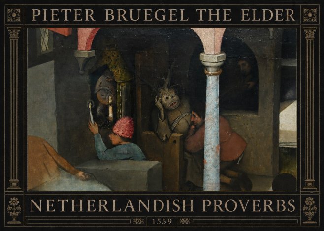 Pieter Bruegel Netherlandish Proverbs IX No4 - Juliste