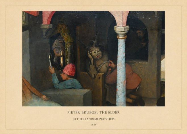 Pieter Bruegel Netherlandish Proverbs IX No5 - Juliste