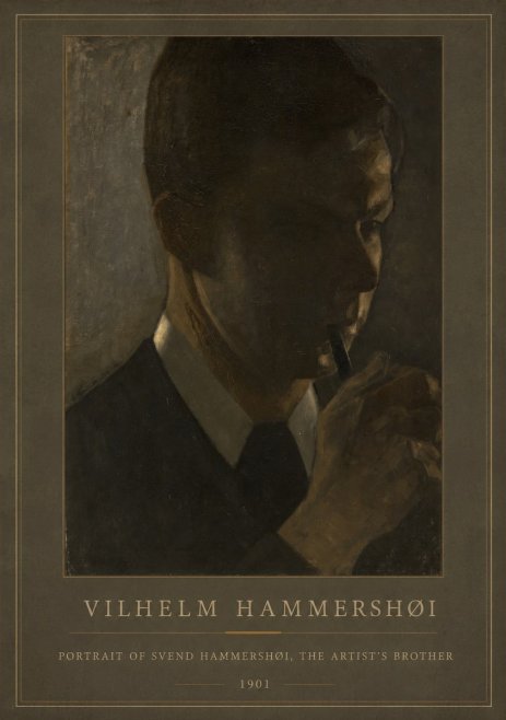 Vilhelm Hammershøi Portrait of Svend Hammershøi, the Artist's Brother No1 - Juliste
