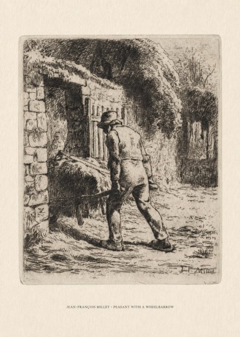 Jean-François Millet Peasant with a Wheelbarrow No6 - Juliste
