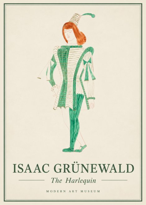 Isaac Grünewald The Harlequin No1 - Juliste