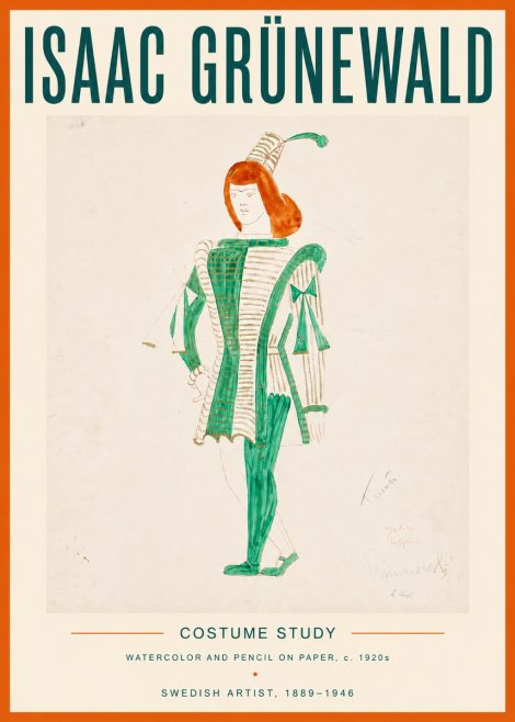 Isaac Grünewald The Harlequin No6 - Juliste