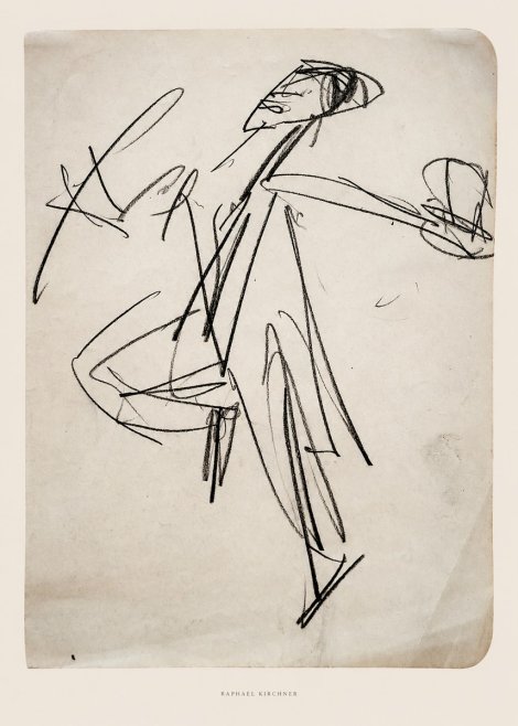 Raphael Kirchner Dynamic Dancer Sketch No6 - Juliste