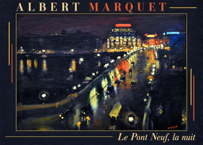 Albert Marquet Le Pont Neuf, La Nuit No1 - Juliste