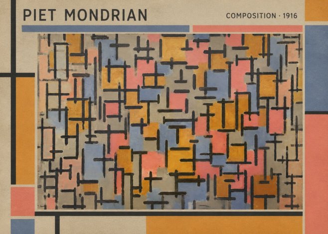 Piet Mondrian Composition No1 - Juliste