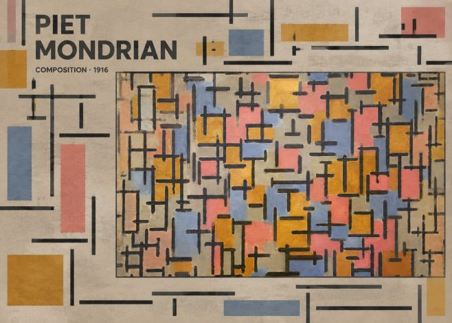Piet Mondrian Composition No4 - Juliste