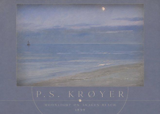 P.S. Krøyer Moonlight on Skagen Beach No3 - Juliste