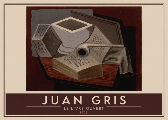 Juan Gris Le Livre Ouvert No5 - Juliste