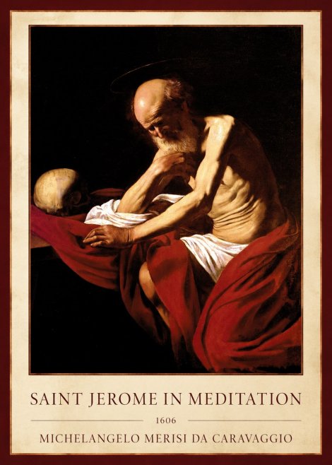 Michelangelo Merisi da Caravaggio Saint Jerome in Meditation I No1 - Juliste