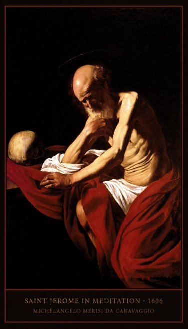 Michelangelo Merisi da Caravaggio Saint Jerome in Meditation I No4 - Juliste