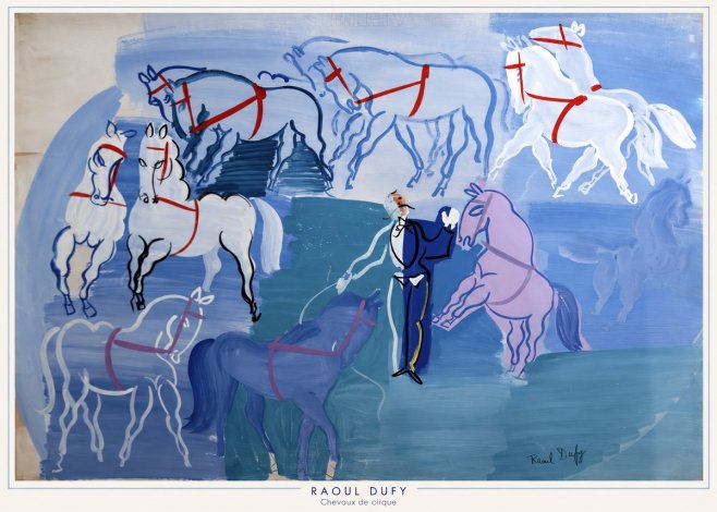 Raoul Dufy Chevaux De Cirque No6 - Juliste