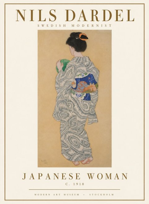 Nils Dardel Japanese Woman No1 - Juliste