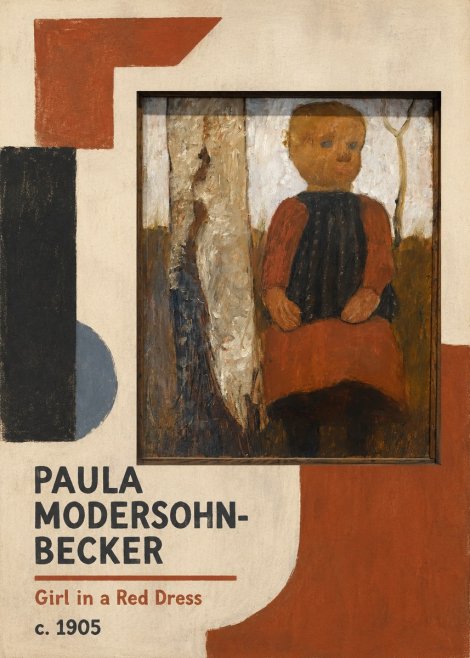Paula Modersohn-Becker Girl in a Red Dress No2 - Juliste