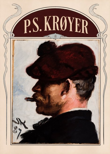 P.S. Krøyer Self-portrait with Cigar II No6 - Juliste