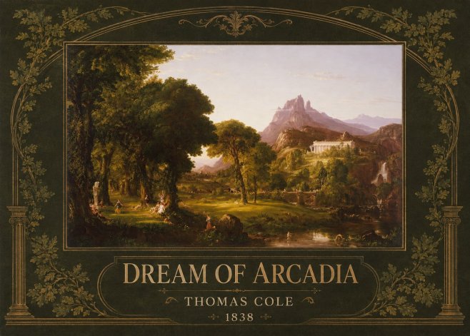 Thomas Cole The Dream of Arcadia No3 - Juliste