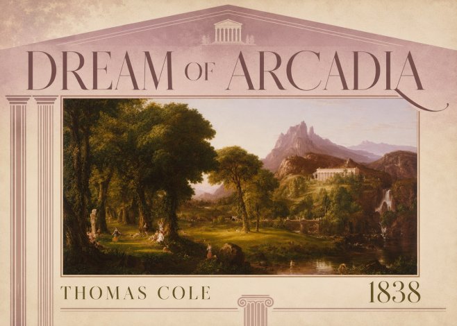 Thomas Cole The Dream of Arcadia No4 - Juliste