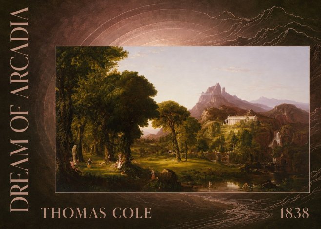 Thomas Cole The Dream of Arcadia No5 - Juliste