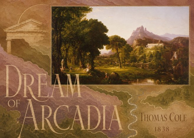 Thomas Cole The Dream of Arcadia No6 - Juliste