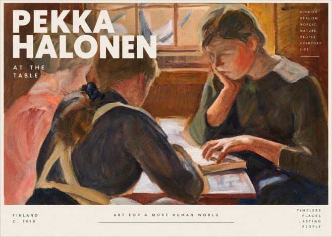 Pekka Halonen At the Table No4 - Juliste