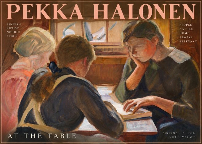 Pekka Halonen At the Table No5 - Juliste