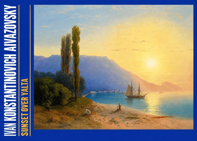 Ivan Konstantinovich Aivazovsky Sunset over Yalta No2 - Juliste