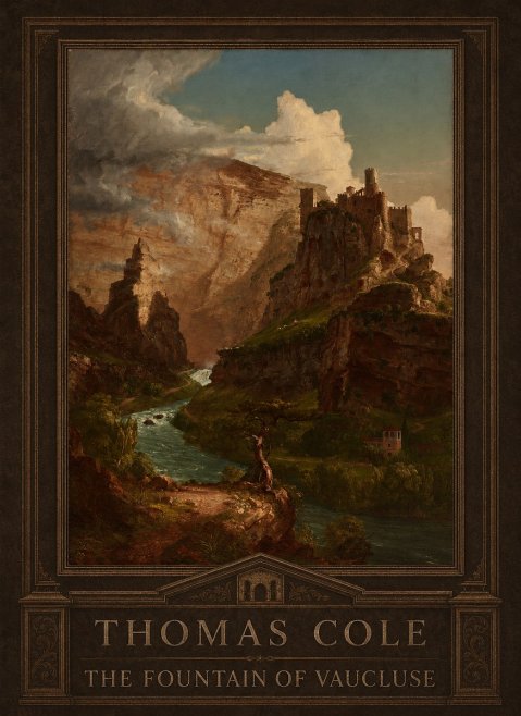 Thomas Cole The Fountain of Vaucluse II No4 - Juliste
